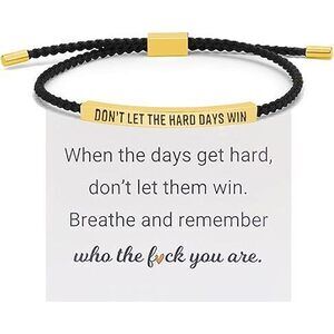 Dont Let The Hard Days Win Bracelet For Women Adjustable Handmade Braided